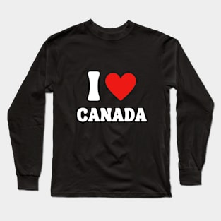 I Love Canada Long Sleeve T-Shirt